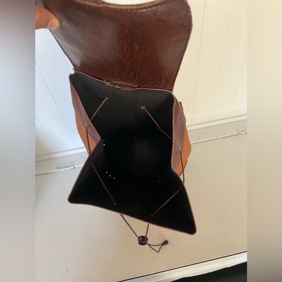 Puro cuero Multicolor Faux Leather  Backpack - Picture 7 of 10